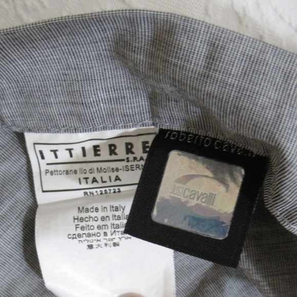Just Cavalli Gray Cotten Button-Up Shirt Size 44 - Picture 4 of 11